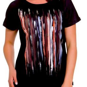 Tops & Plus City lights abstract top size 5X